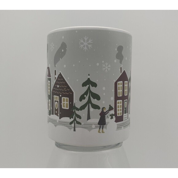 Designpac Coffee Tea Mug Winter Snowy Neighborhood Scene Lt Gray White 10oz - Picture 3 of 11